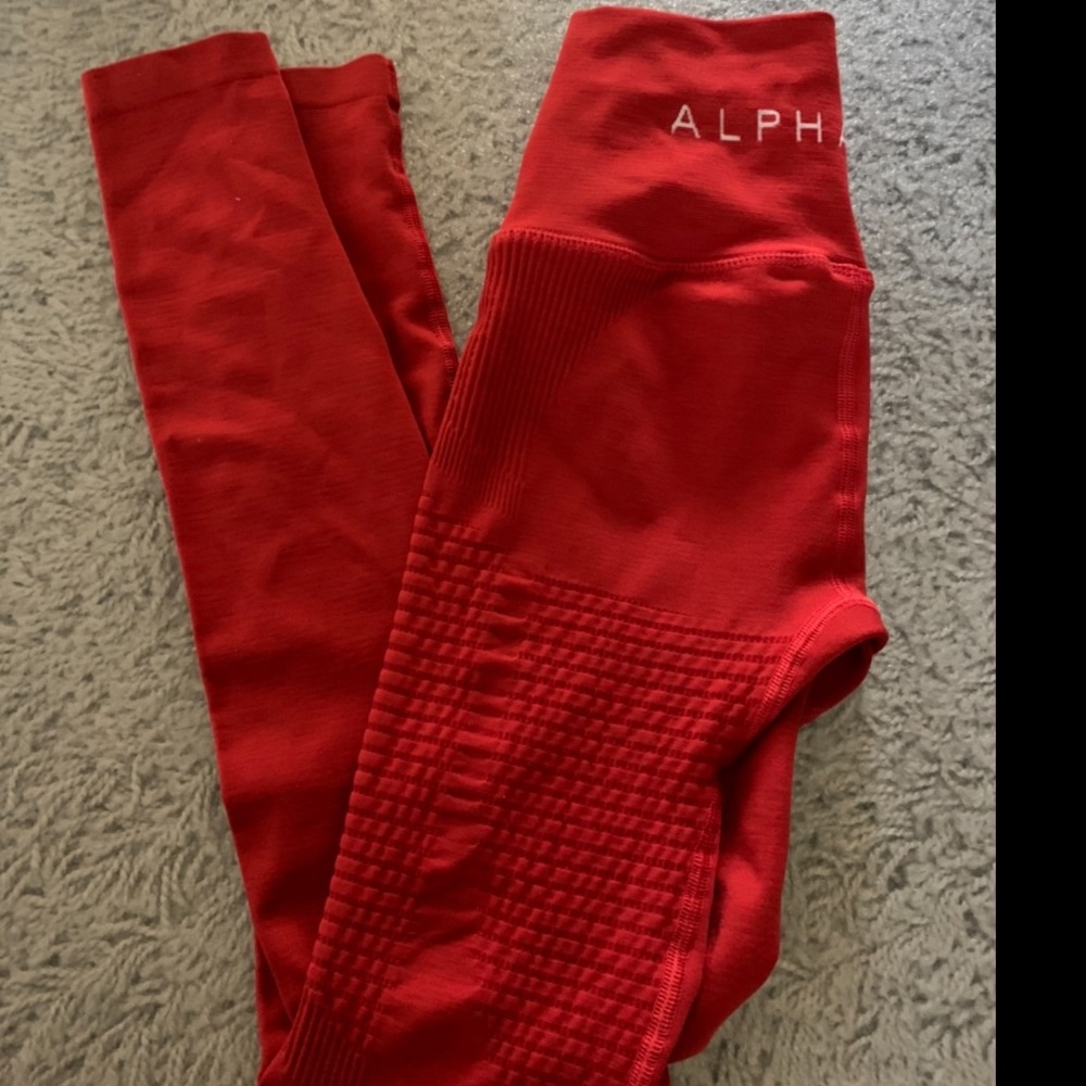 Alphalete Halo Leggings Red